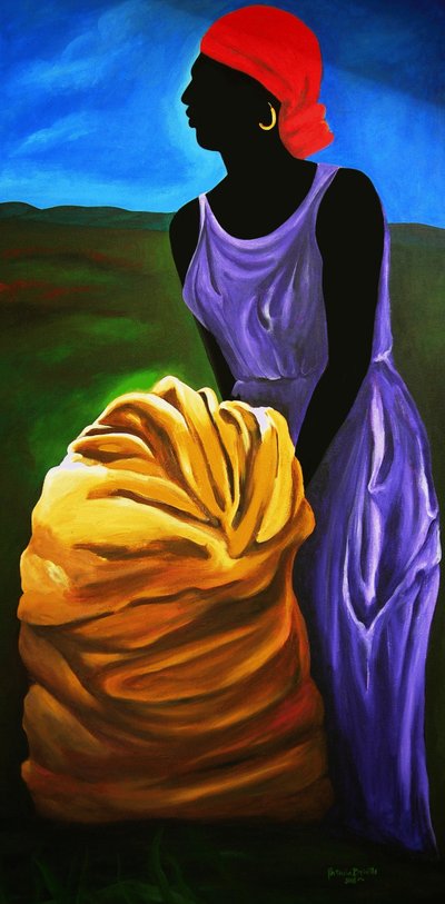 Esther, 2008 (akryl på duk) av Patricia Brintle